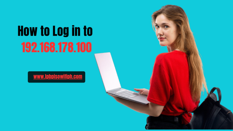 How to Log in to 192.168.178.100
